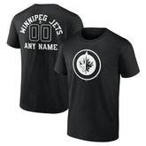 Winnipeg Jets Personalized Name & Number Monochrome T-Shirt On Sale
