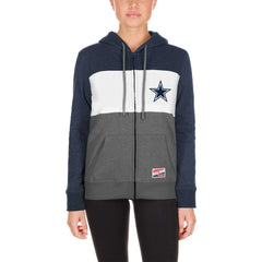 Dallas Cowboys New Era Women's Color-Block Full-Zip Hoodie