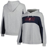 Boston Red Sox Profile Women's Plus Size Pullover Jersey Hoodie - Heather Gray
