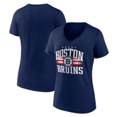Boston Bruins Women's Americana Team V-Neck T-Shirt Sale