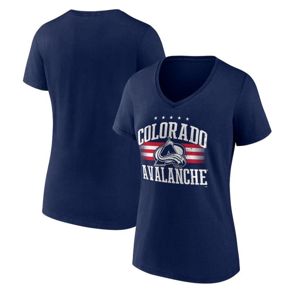 Colorado Avalanche Women's Americana Team V-Neck T-Shirt On Sale