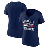 Nashville Predators Women's Americana Team V-Neck T-Shirt On Sale