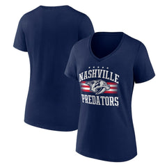 Nashville Predators Women's Americana Team V-Neck T-Shirt On Sale
