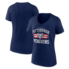 Pittsburgh Penguins Women's Americana Team V-Neck T-Shirt Online