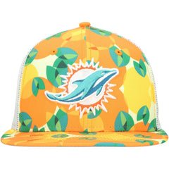 Miami Dolphins New Era Citrus 9FIFTY Trucker Snapback Hat