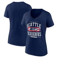 Seattle Seahawks Women's Americana Team V-Neck T-Shirt