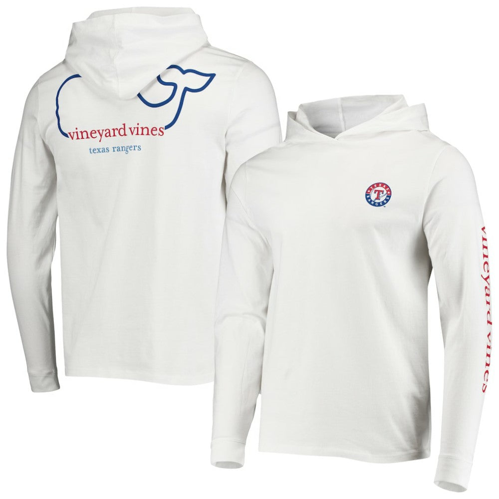 Texas Rangers Vineyard Vines Long Sleeve Hoodie T-Shirt | MLB Online