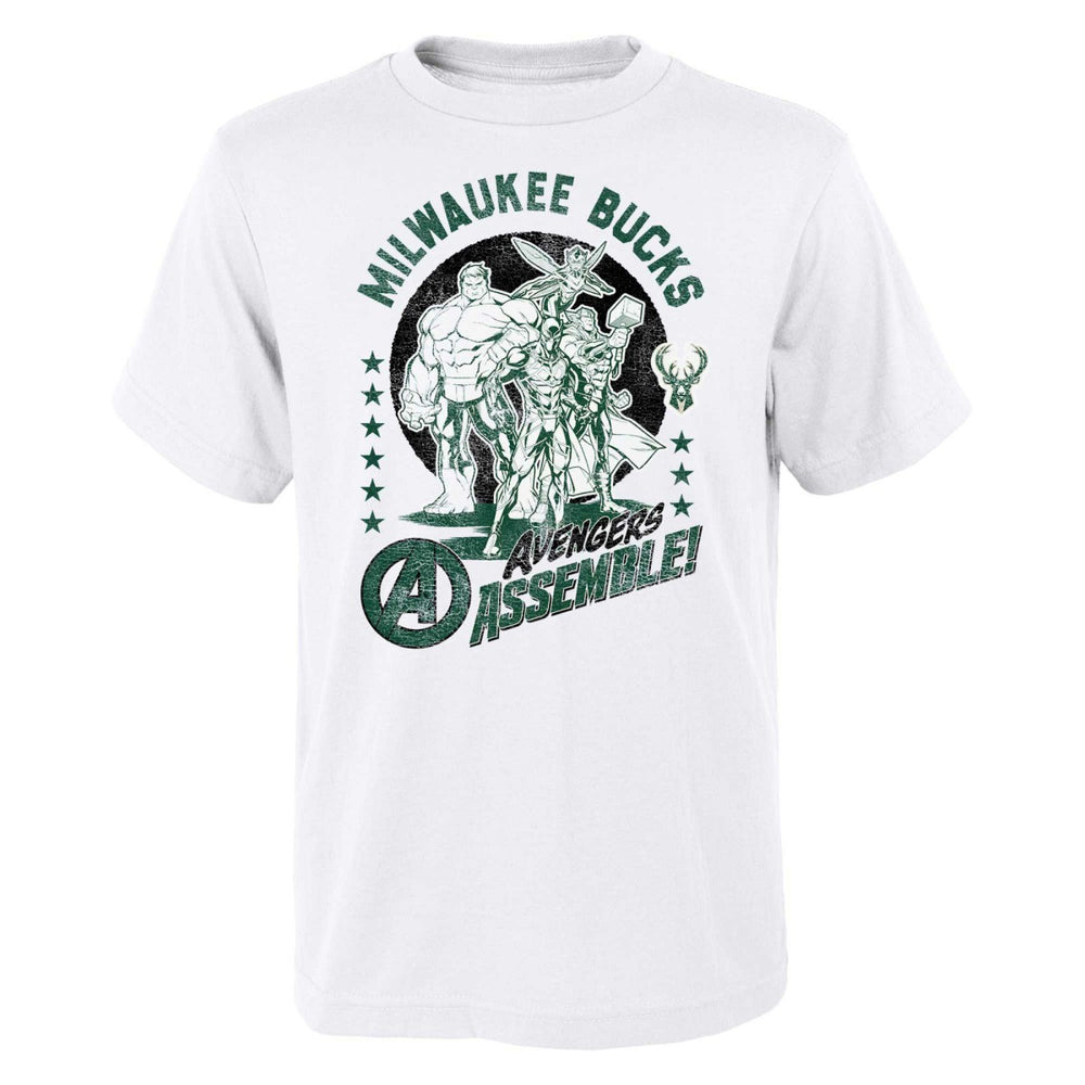 Milwaukee Bucks Youth NBA x Marvel Avengers Squad T-Shirt Online