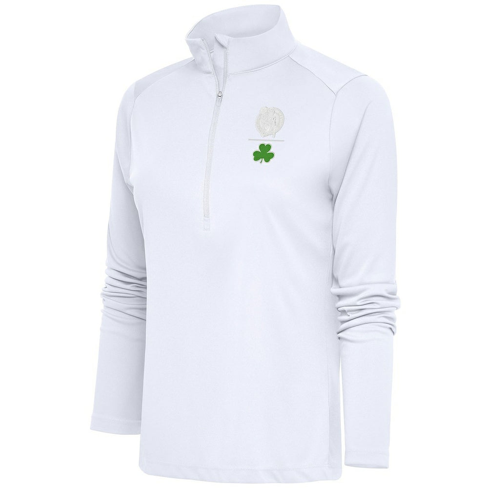 Boston Celtics Antigua Women's Shamrock Tribute Half-Zip Pullover Top Online