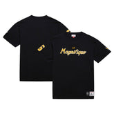Mario Lemieux Pittsburgh Penguins Mitchell & Ness Premium Nickname Vintage Logo T-Shirt For Sale