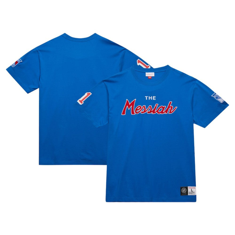 Mark Messier New York Rangers Mitchell & Ness Premium Nickname Vintage Logo T-Shirt Outlet
