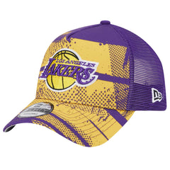 Los Angeles Lakers Tip Off A-Frame Trucker 9FORTY Adjustable Hat On Sale