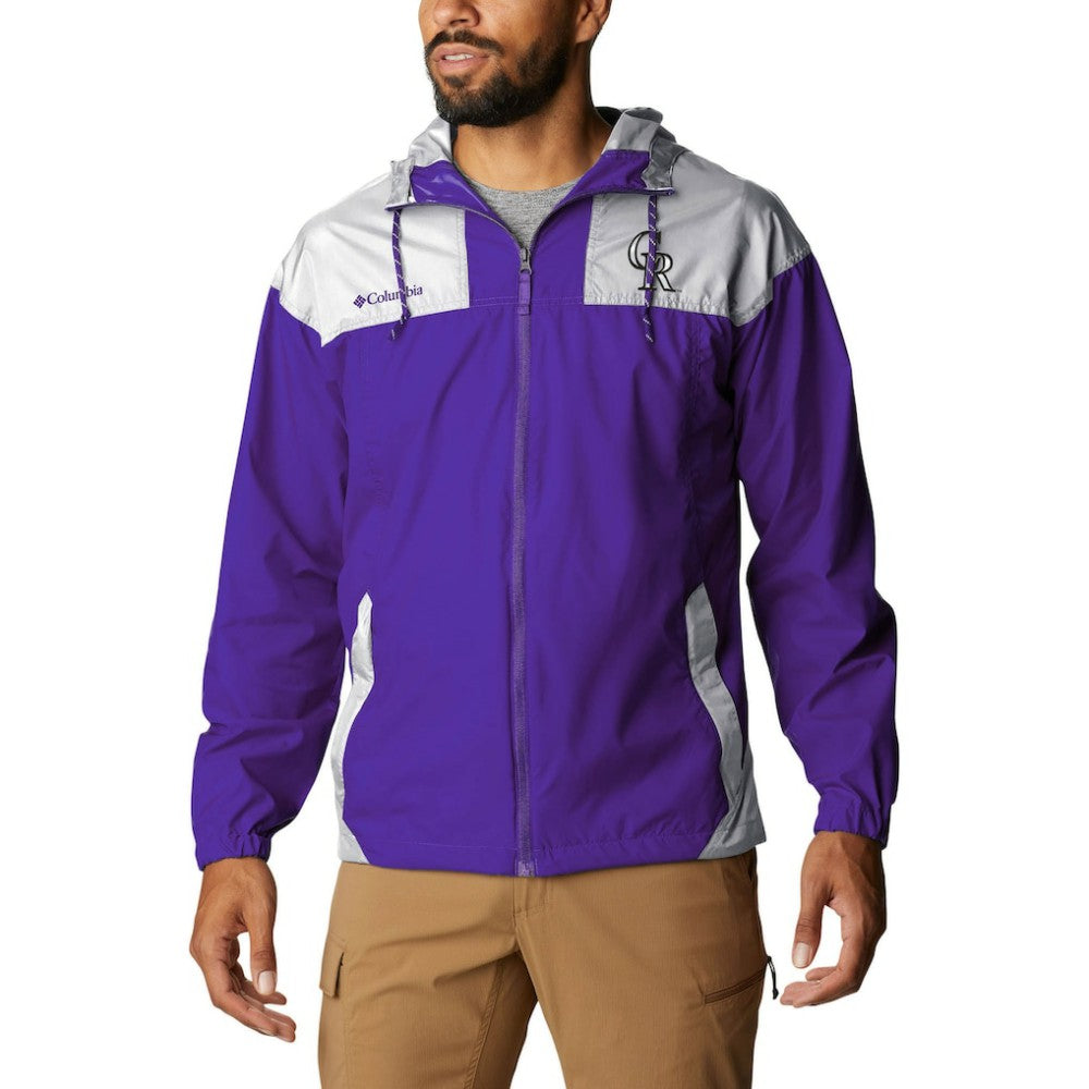 Colorado Rockies Columbia Omni-Shade Flash Challenger Full-Zip Windbreaker Jacket | MLB Near me
