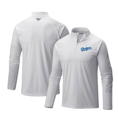 Los Angeles Dodgers Columbia Terminal Tackle Omni-Shade Raglan Quarter-Zip Pullover Top | MLB New