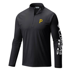 Pittsburgh Pirates Columbia Terminal Tackle Omni-Shade Raglan Quarter-Zip Pullover Top | MLB Discount