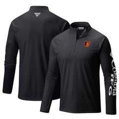 Baltimore Orioles Columbia Terminal Tackle Omni-Shade Raglan Quarter-Zip Pullover Top | MLB Shop