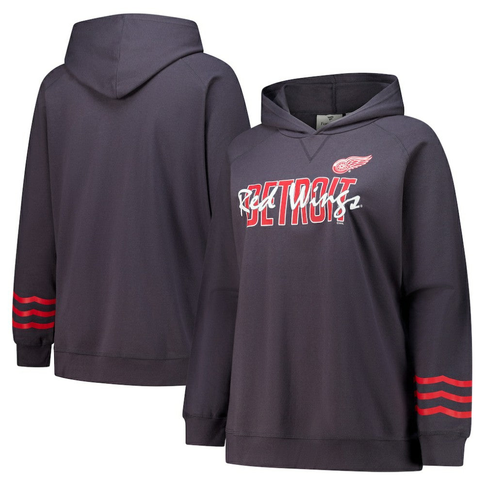 Detroit Red Wings Fanatics Women's Plus Size Lightweight Fleece Raglan Pullover Hoodie Online