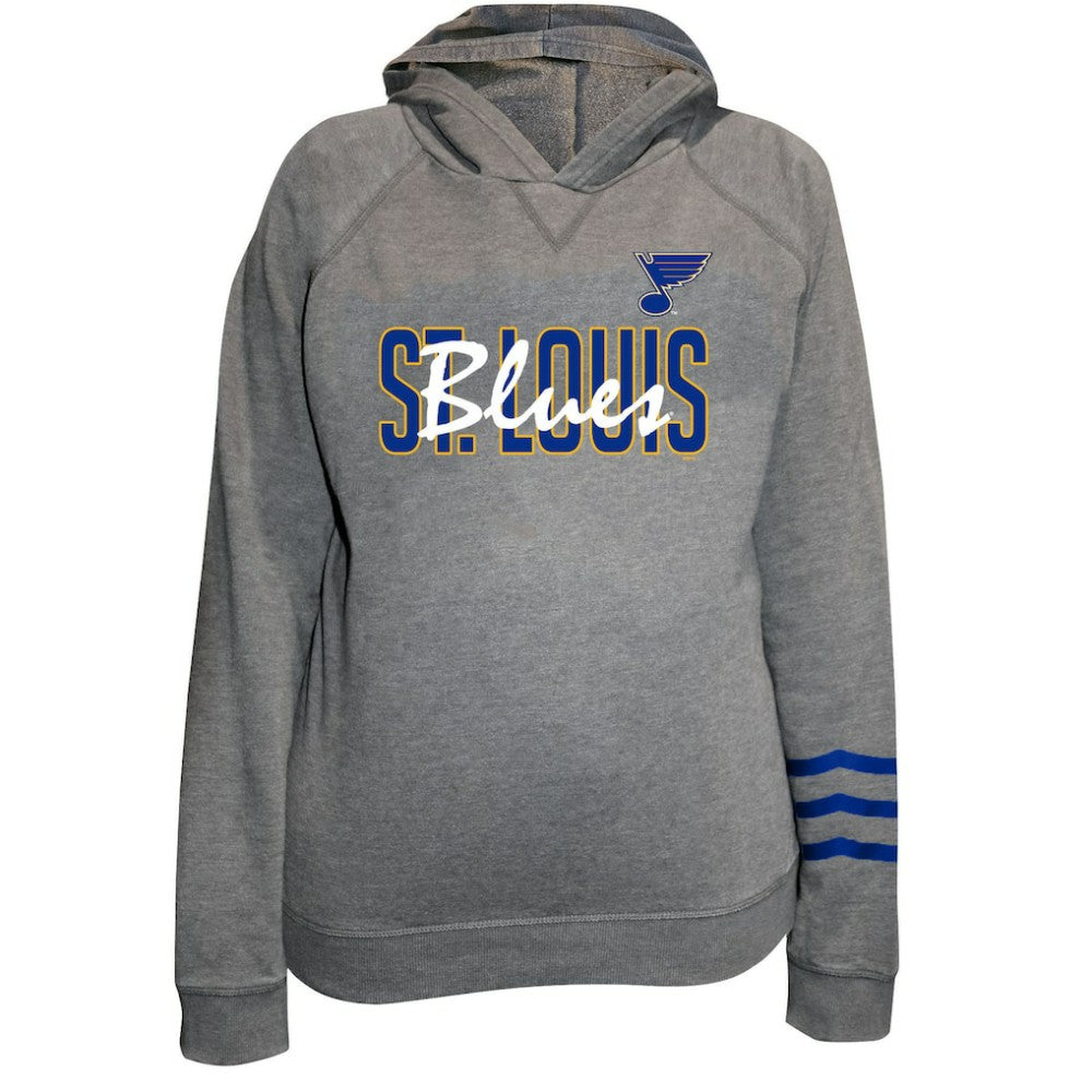 St. Louis Blues Fanatics Women's Plus Size Lightweight Fleece Raglan Pullover Hoodie On Sale