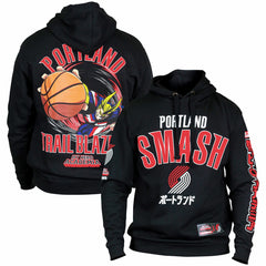 Portland Trail Blazers Hyperfly Unisex NBA x My Hero Academia All Might Smash Pullover Hoodie On Sale
