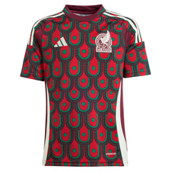 Mexico National Team Youth 2024 Home Replica Jersey Burgundy - Adidas