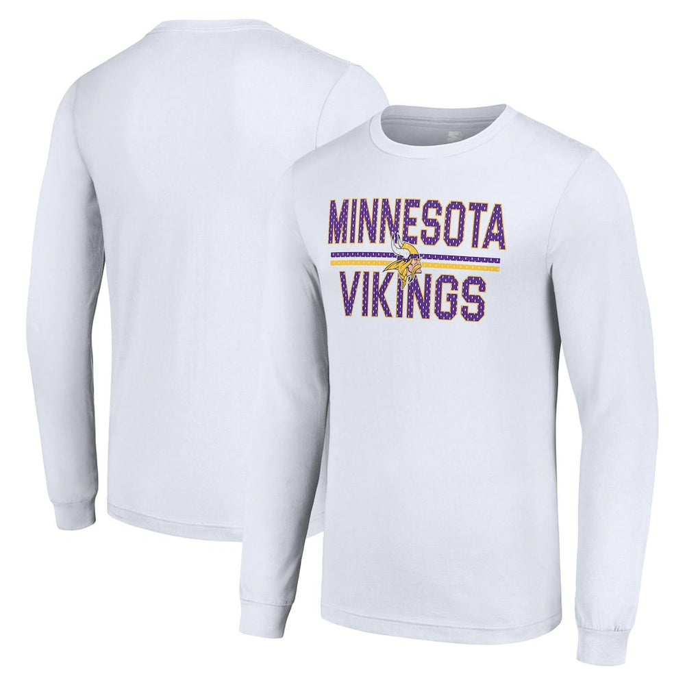 Minnesota Vikings Starter Team Mesh Print Graphic Long Sleeve T-Shirt