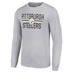Pittsburgh Steelers Starter Team Mesh Print Graphic Long Sleeve T-Shirt