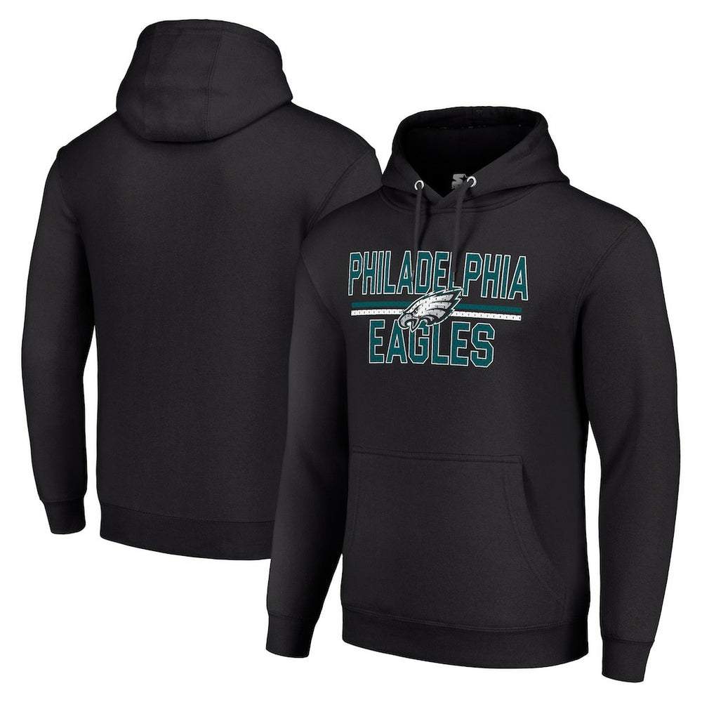 Philadelphia Eagles Starter Unisex Team Mesh Print Graphic Tri-Blend Pullover Hoodie