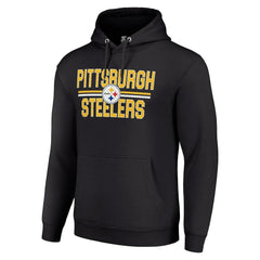 Pittsburgh Steelers Starter Unisex Team Mesh Print Graphic Tri-Blend Pullover Hoodie