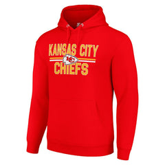 Kansas City Chiefs Starter Unisex Team Mesh Print Graphic Tri-Blend Pullover Hoodie