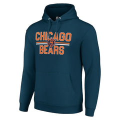 Chicago Bears Starter Unisex Team Mesh Print Graphic Tri-Blend Pullover Hoodie