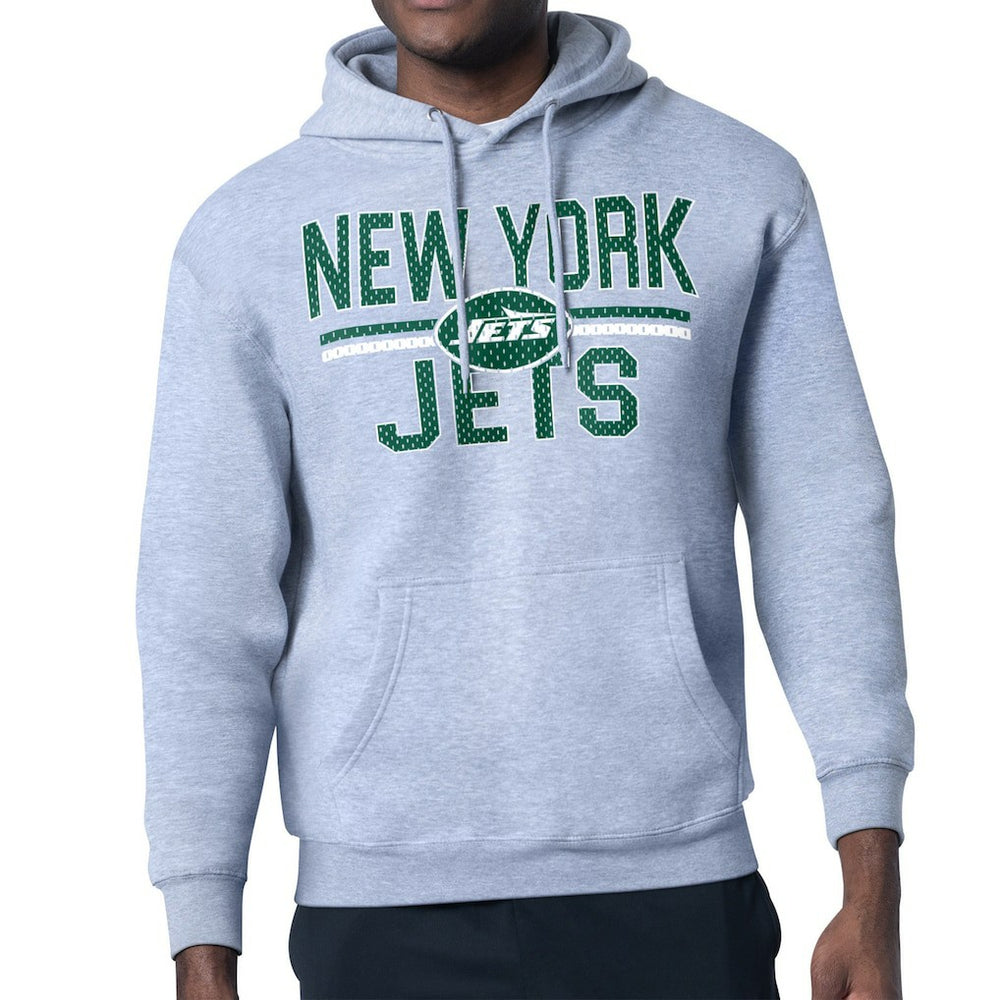 New York Jets Starter Unisex Team Mesh Print Graphic Tri-Blend Pullover Hoodie