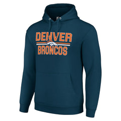 Denver Broncos Starter Unisex Team Mesh Print Graphic Tri-Blend Pullover Hoodie