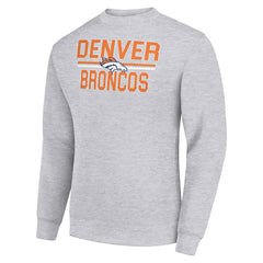 Denver Broncos Starter Team Mesh Print Graphic Pullover Sweatshirt