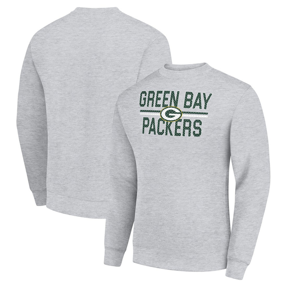 Green Bay Packers Starter Team Mesh Print Graphic Pullover Sweatshirt