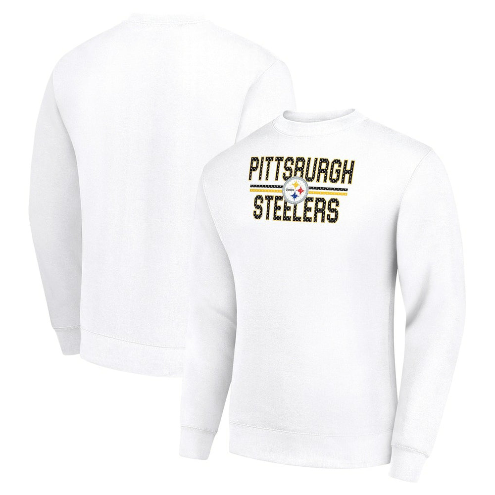 Pittsburgh Steelers Starter Team Mesh Print Graphic Pullover Sweatshirt