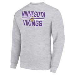 Minnesota Vikings Starter Team Mesh Print Graphic Pullover Sweatshirt