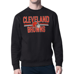 Cleveland Browns Starter Team Mesh Print Graphic Pullover Sweatshirt