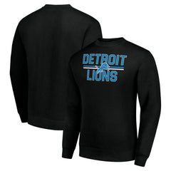 Detroit Lions Starter Team Mesh Print Graphic Pullover Sweatshirt