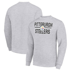 Pittsburgh Steelers Starter Team Mesh Print Graphic Pullover Sweatshirt