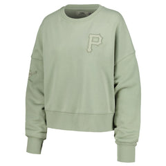 Pittsburgh Pirates Pro Standard Women's Neutral Oversized Boxy Cropped Pullover Sweatshirt | MLB Shop
