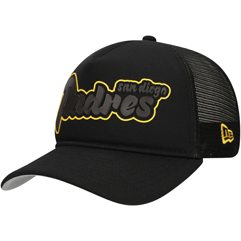 San Diego Padres New Era Retro Bold A-Frame Trucker 9FORTY Adjustable Hat | MLB Discount