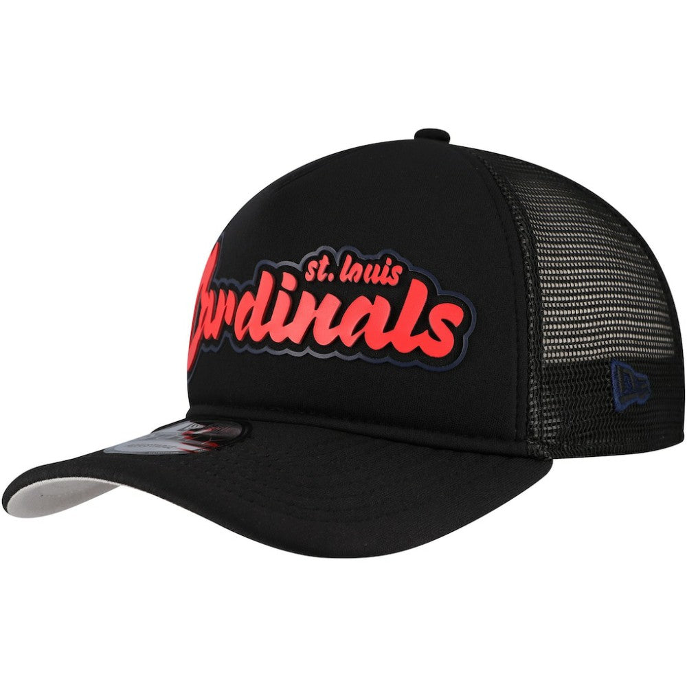 St. Louis Cardinals New Era Retro Bold A-Frame Trucker 9FORTY Adjustable Hat | MLB For sale
