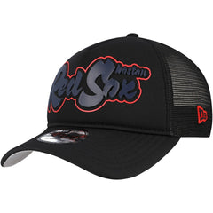 Boston Red Sox New Era Retro Bold A-Frame Trucker 9FORTY Adjustable Hat | MLB Near me