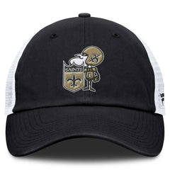 New Orleans Saints Fanatics Basic Vintage Trucker Adjustable Hat
