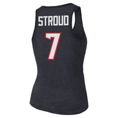 Houston Texans C.J. Stroud Majestic Threads Women's Name & Number Tri-Blend Tank Top
