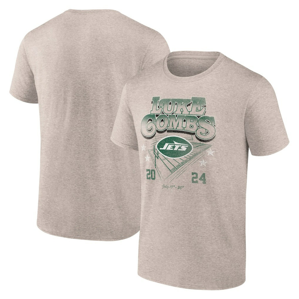 New York Jets Fanatics Luke Combs x Growin' Up and Gettin' Old Tour T-Shirt