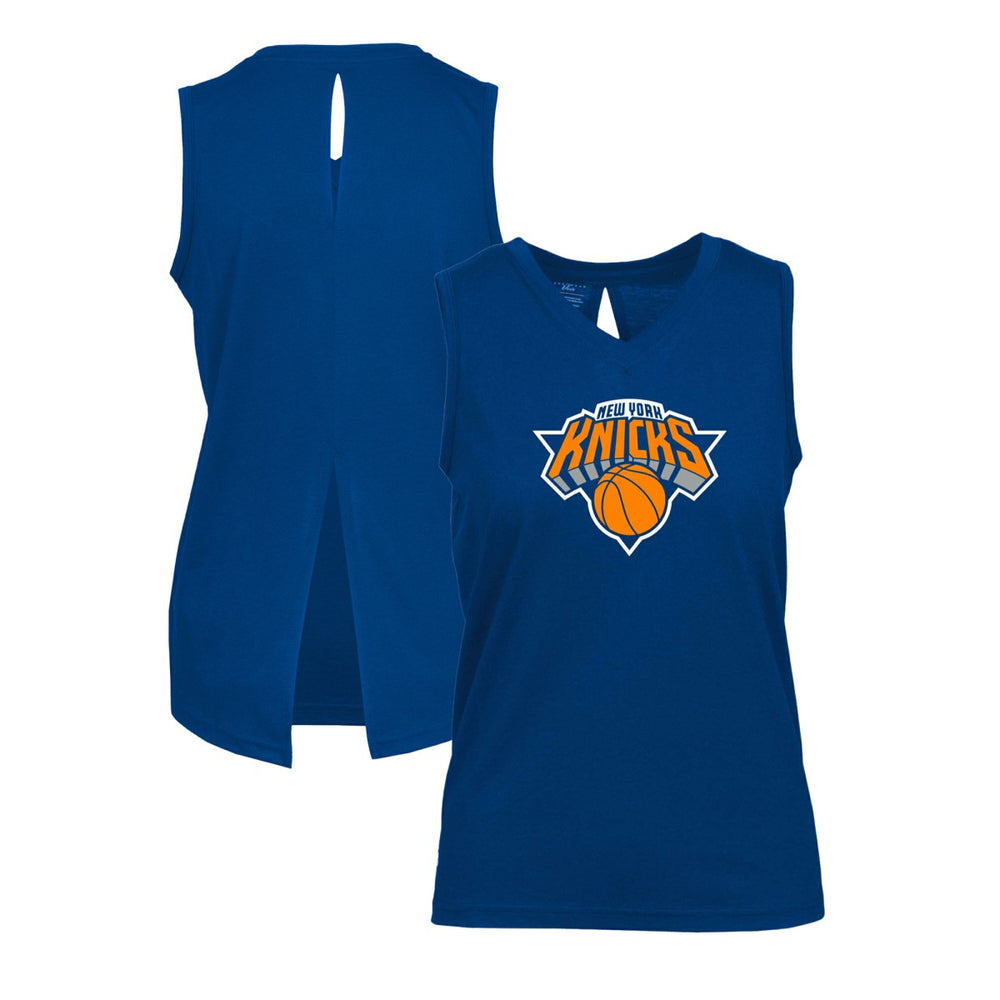 New York Knicks Levelwear Women's Paisley Core V-Neck Tank Top For Sale