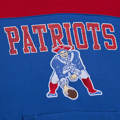 New England Patriots Mitchell & Ness Off Field Vintage Logo Short Sleeve Pullover Hoodie