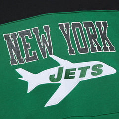 New York Jets Mitchell & Ness Off Field Vintage Logo Short Sleeve Pullover Hoodie
