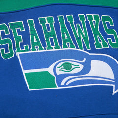 Seattle Seahawks Mitchell & Ness Off Field Vintage Logo Short Sleeve Pullover Hoodie